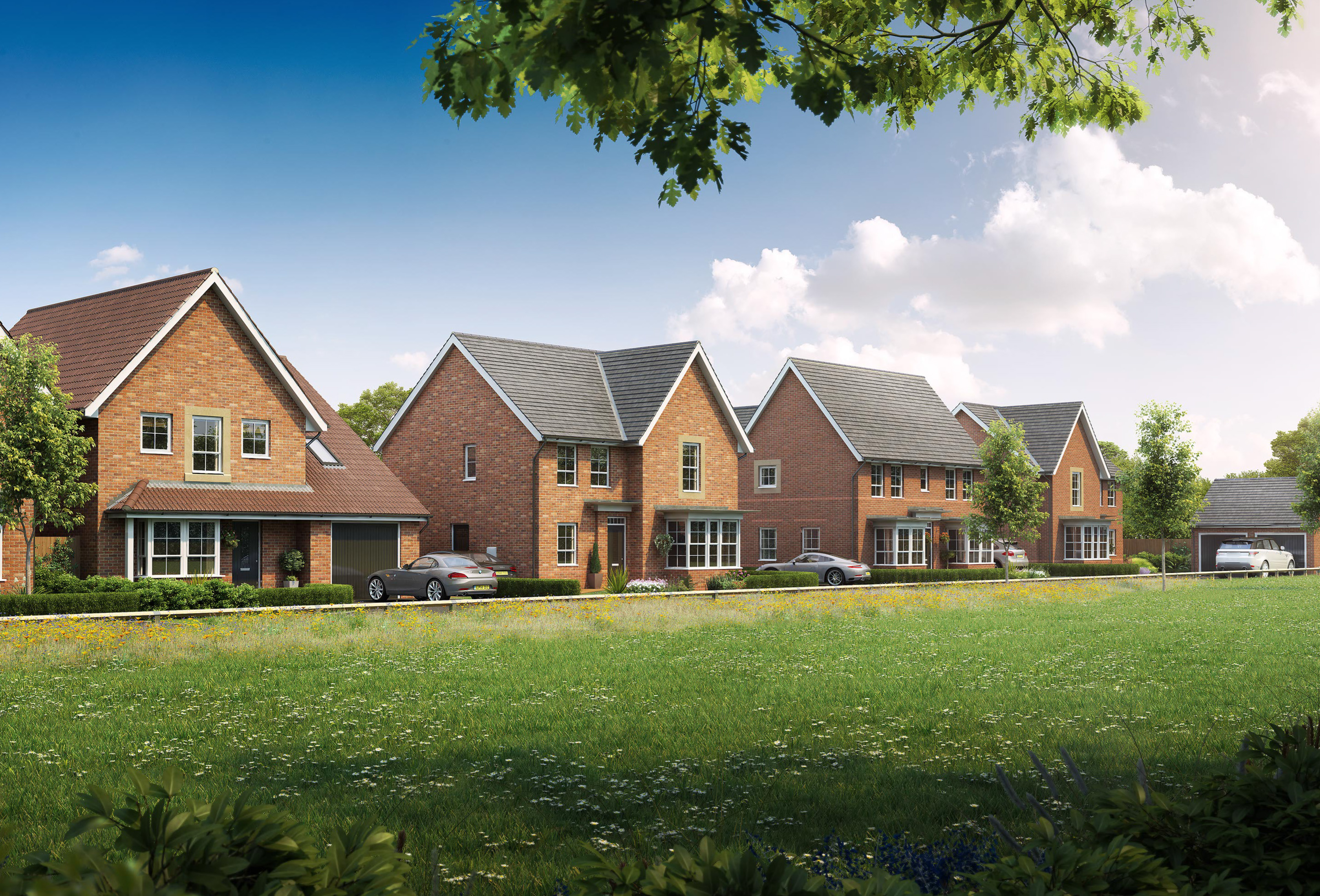 Barratt Homes Meadow Fields street scene