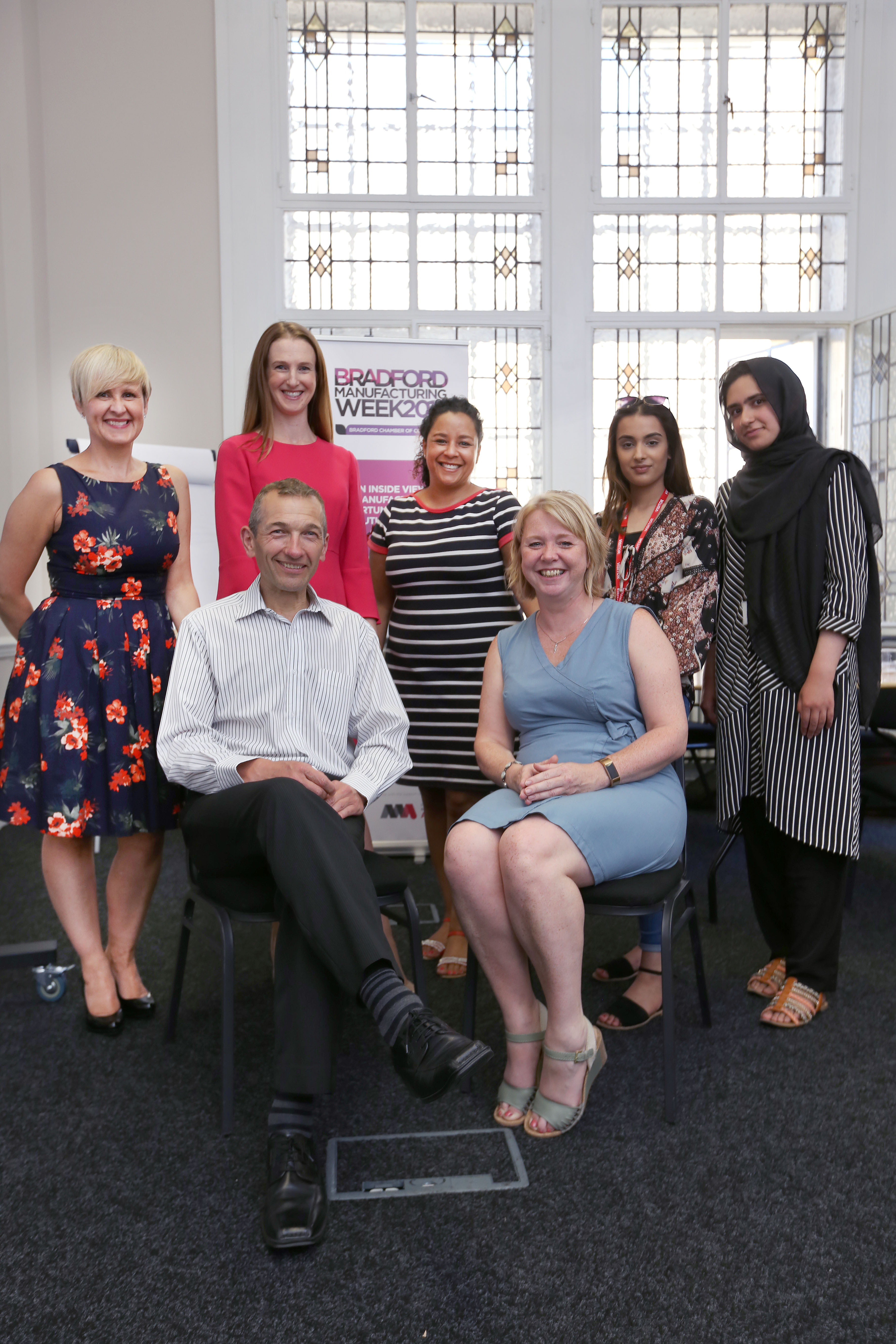 Bradford Manufacturing Week sponsors and teachers planning at CPD event