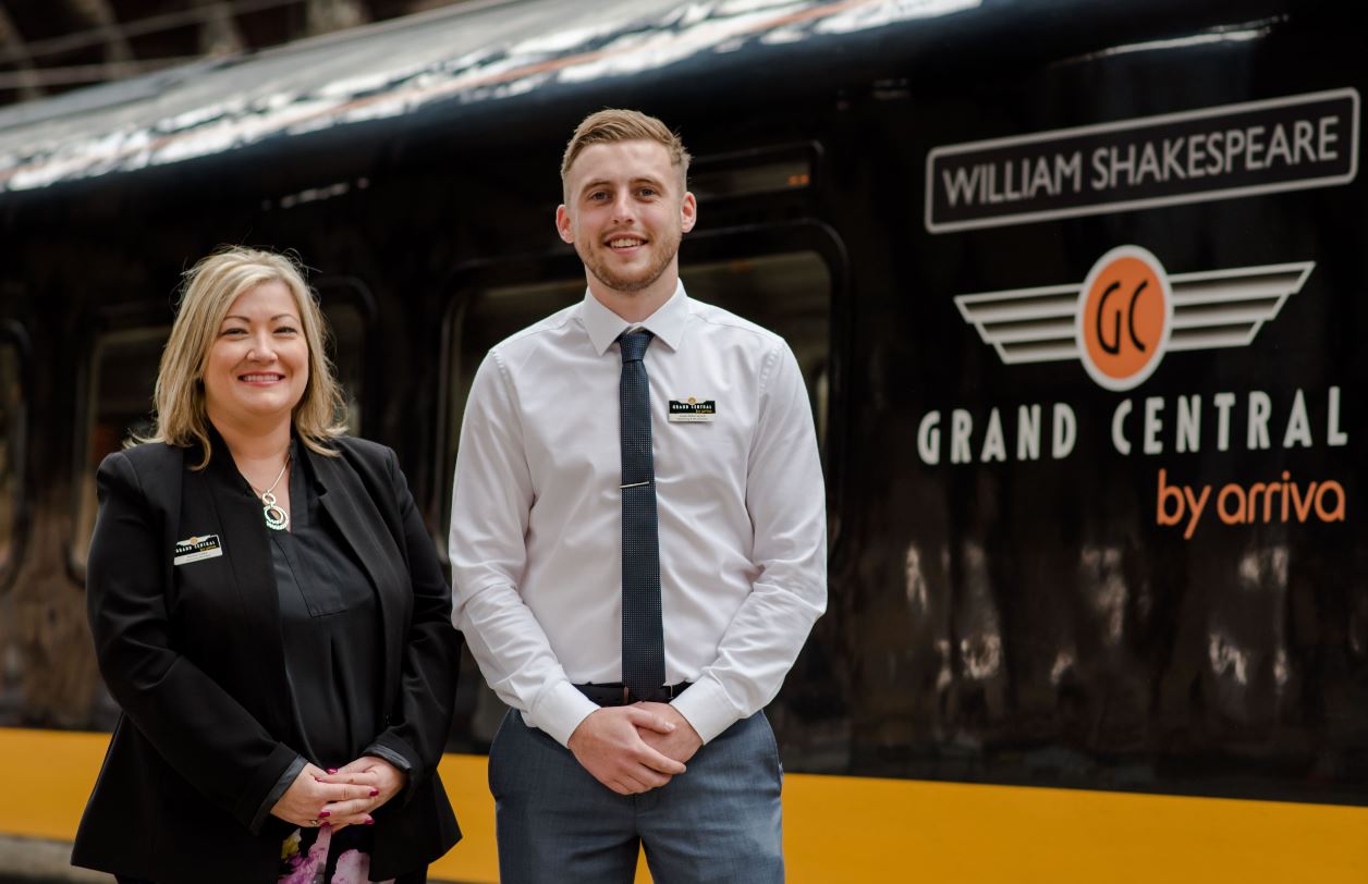 Liam Smallwood, Marketing & PR Assistant and Noreen Allen, Marketing Manager at Grand Central Rail