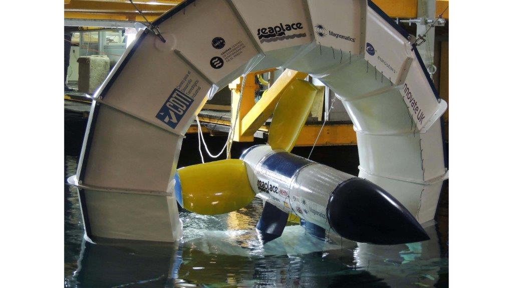 Scale Tidal Generator in Test Tank