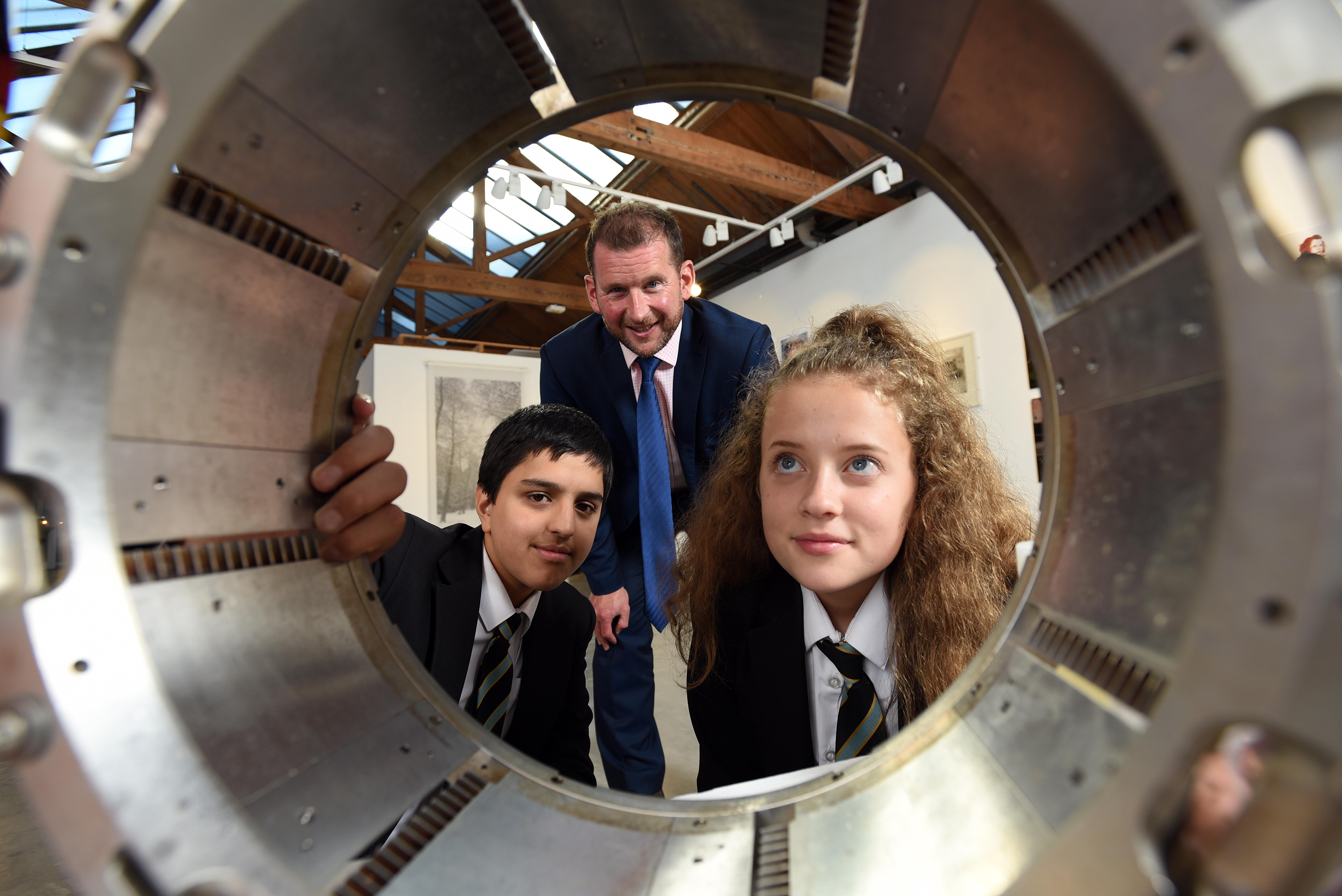 Parkside School students with panellist Matt Darlington, head of grocery multiples from Seabrook Crisps