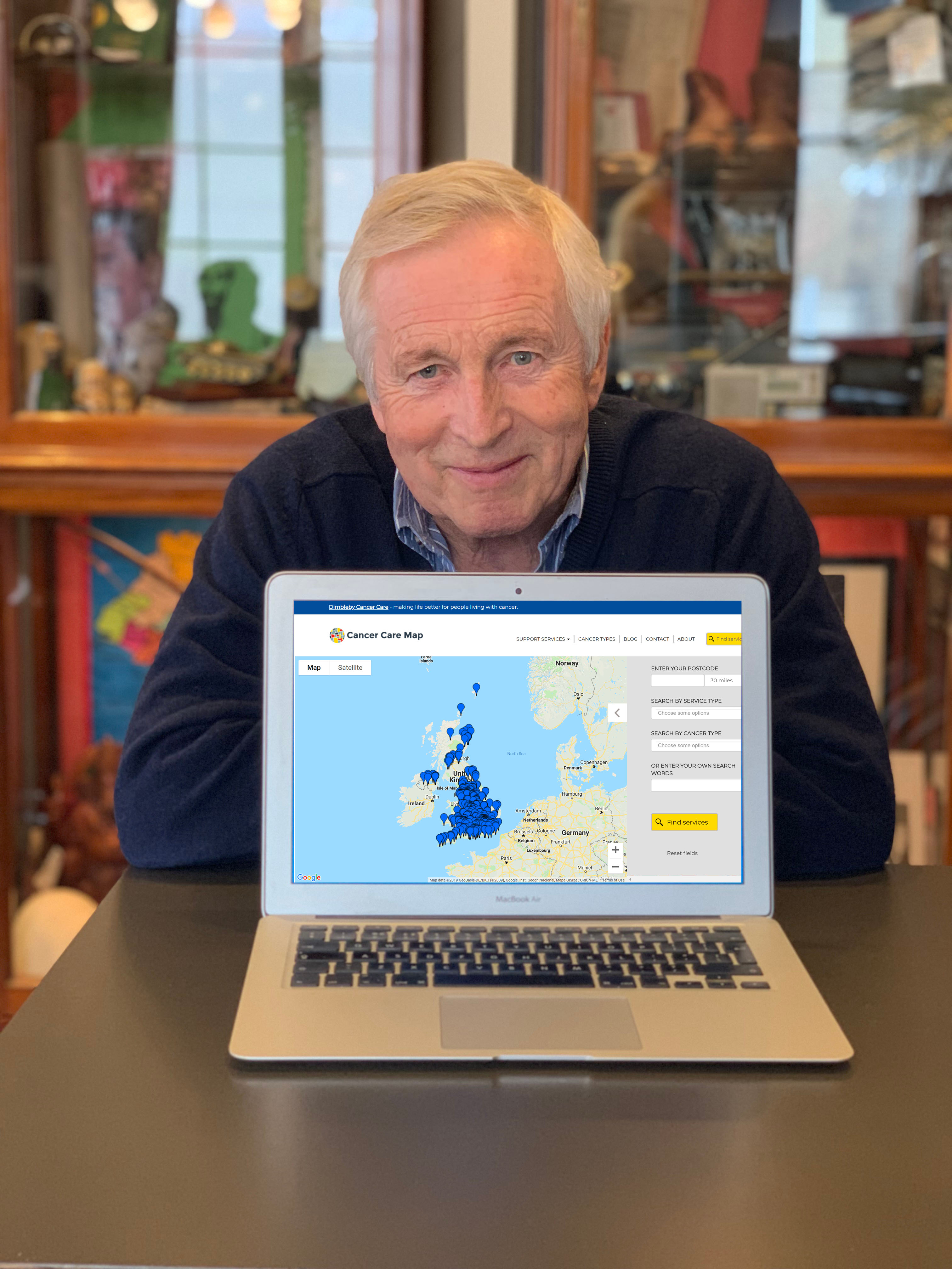 Jonathan Dimbleby launches Cancer Care Map