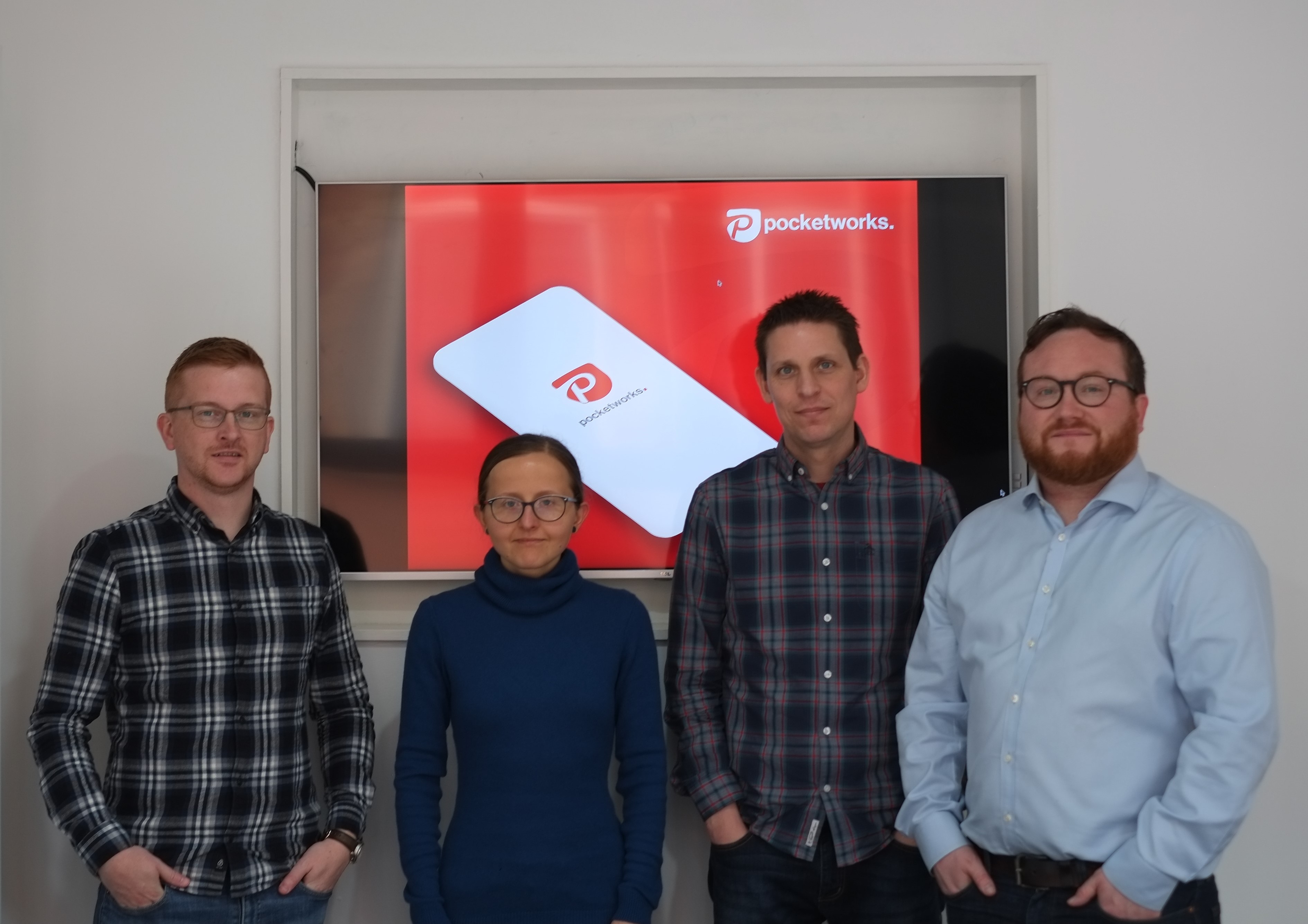 Pocketworks latest recruits, L-R Alex, Joanna, Tim and Tom