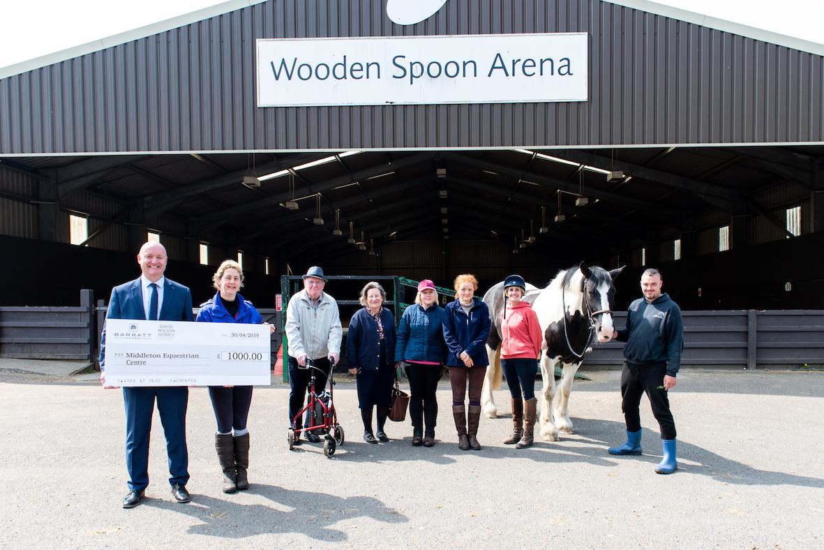 Commercial Director, Martin Purdy and membes of the team from Middleton Equestrian Centre