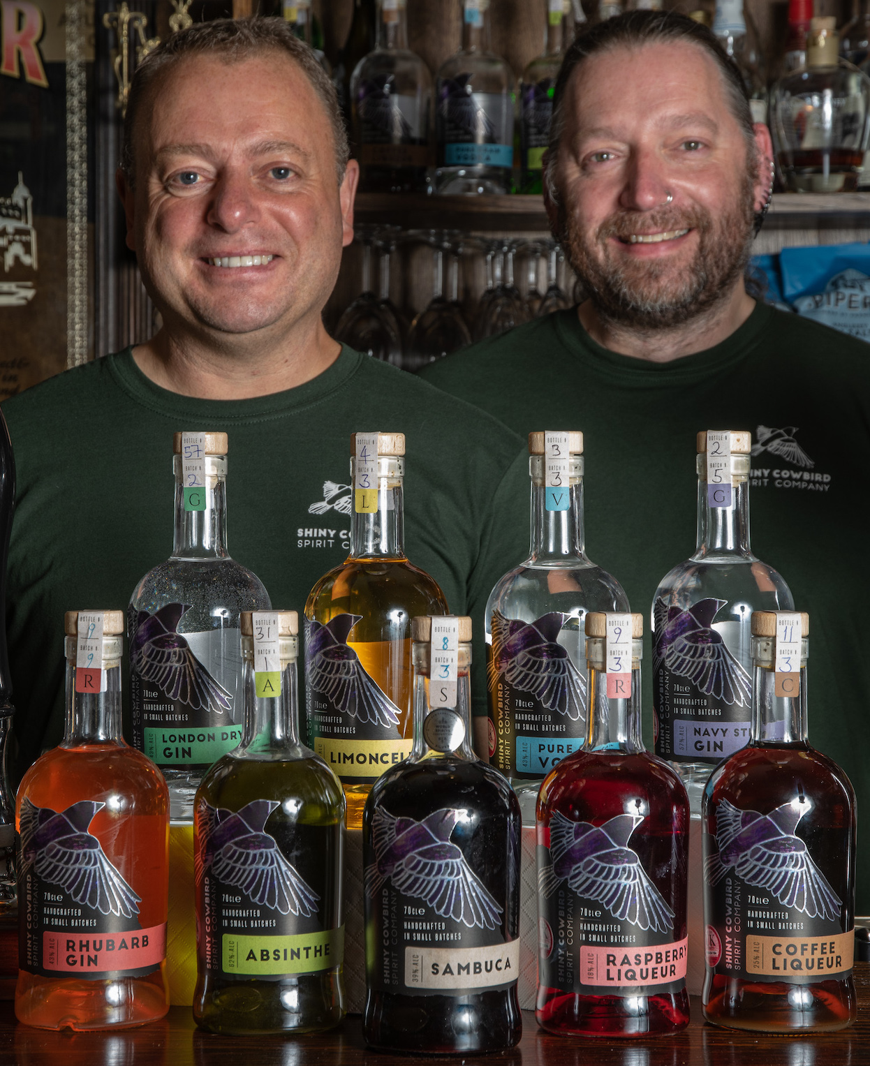 Chris Bee and John Bowman celebrating Shiny Cowbird’s first industry award copy