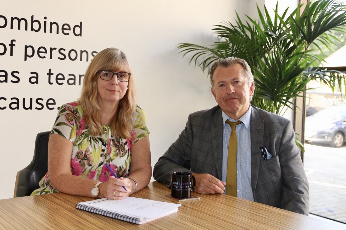 Anne Davison (Group HR Director at PTG) and Jeff Law from IIP