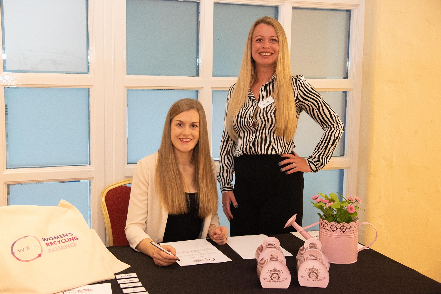 Left to right - Hariette Shave,  northern buyer at Clearpoint Recycling. Sarah Sanpher-McDowell, development director at Clearpoint Recycling & WRA founder