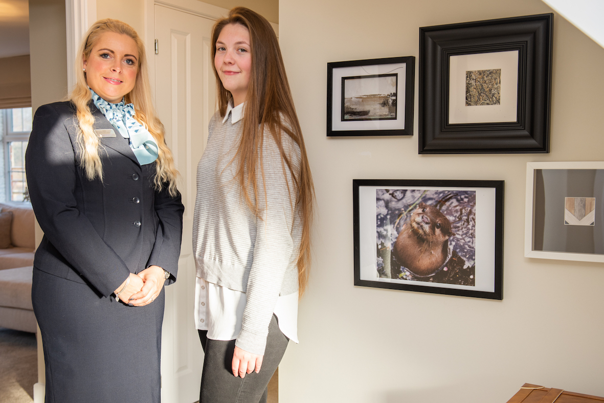 Winner, Danielle Needham with her photograph at Gateford Park