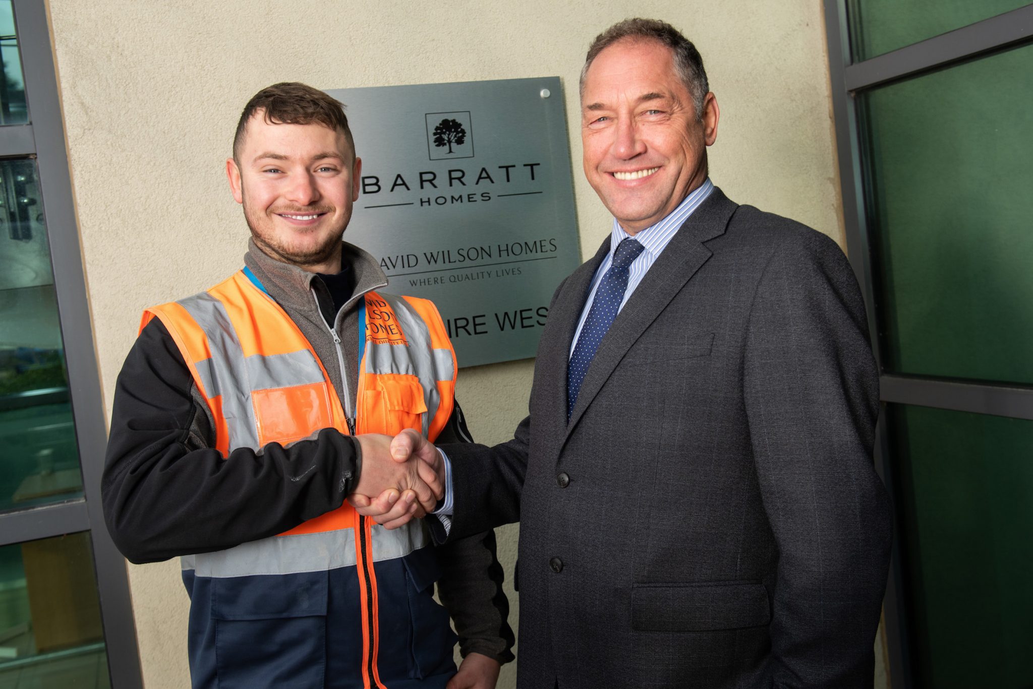 Apprentice of the year, Wesley Betts and Construction Director, Darren Johnson