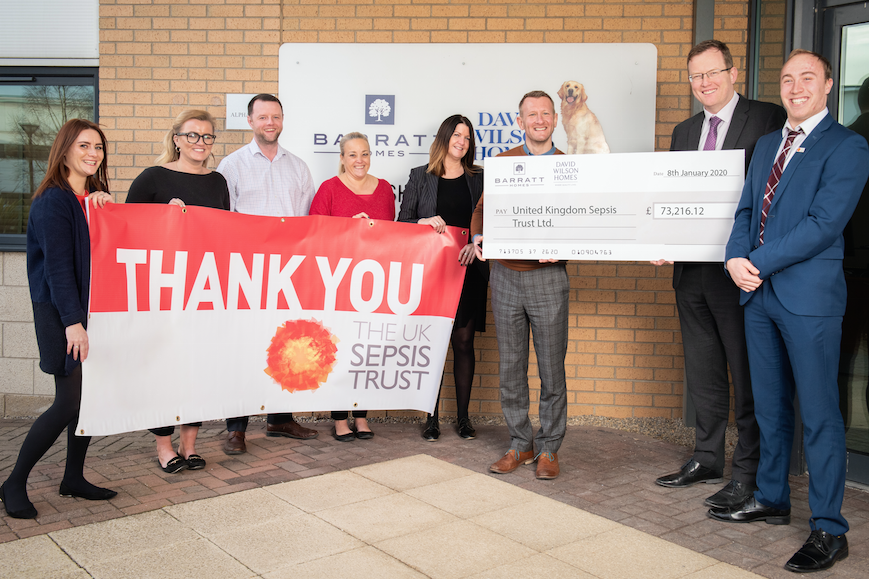 Kimberley Kitching, Jilly Davis, Philip Wileman, Kathryn Pipes, Luci Walker, CEO Dr Ron Daniels, Daniel Smith, Sam Hiskett (sepsis)