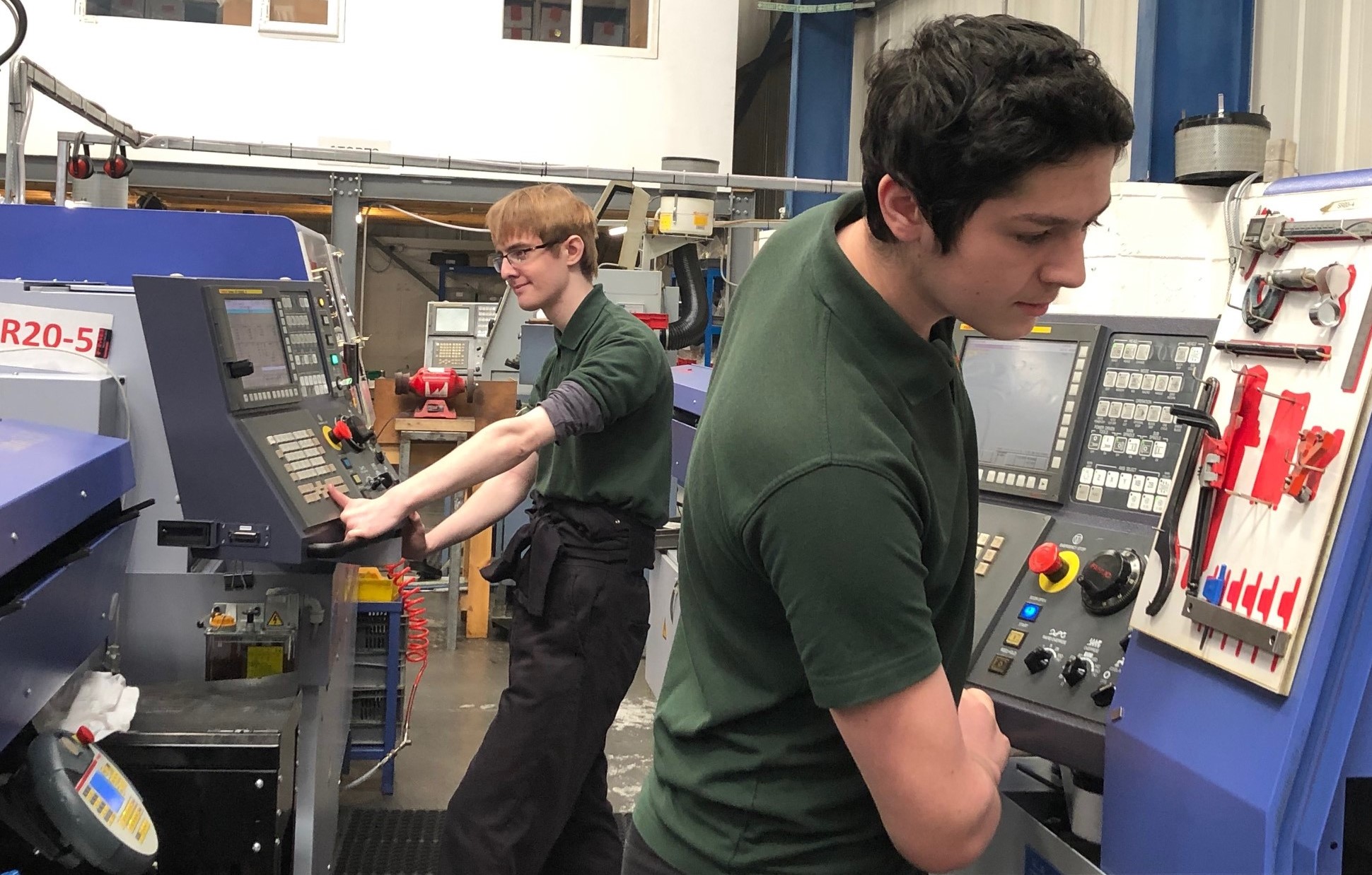 Yorkshire Precision Engineering Ltd apprentices. (L-R) Sam Steventon and Daniel Fuller.