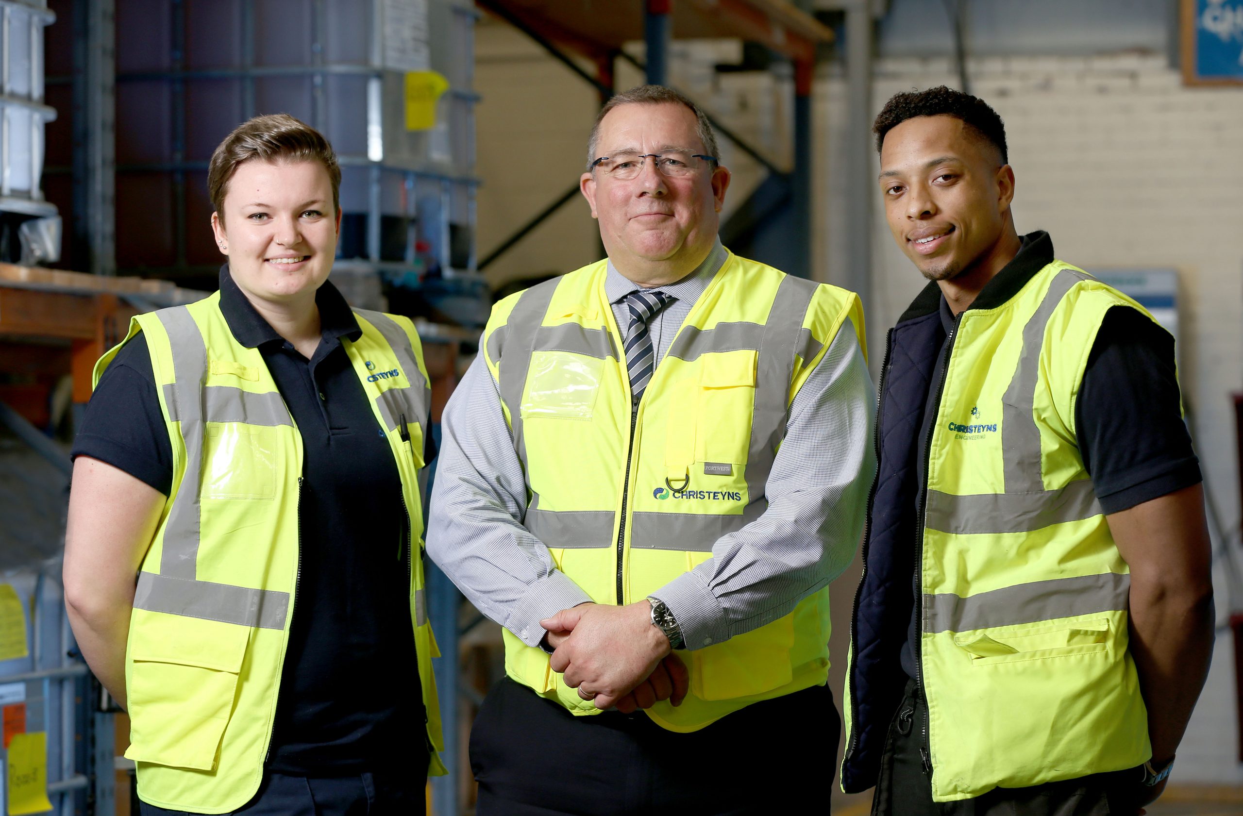 Lauren Bean, Nick Garthwaite and Jordan Smith at the 2018 launch of Bradford Manufacturing Weeks