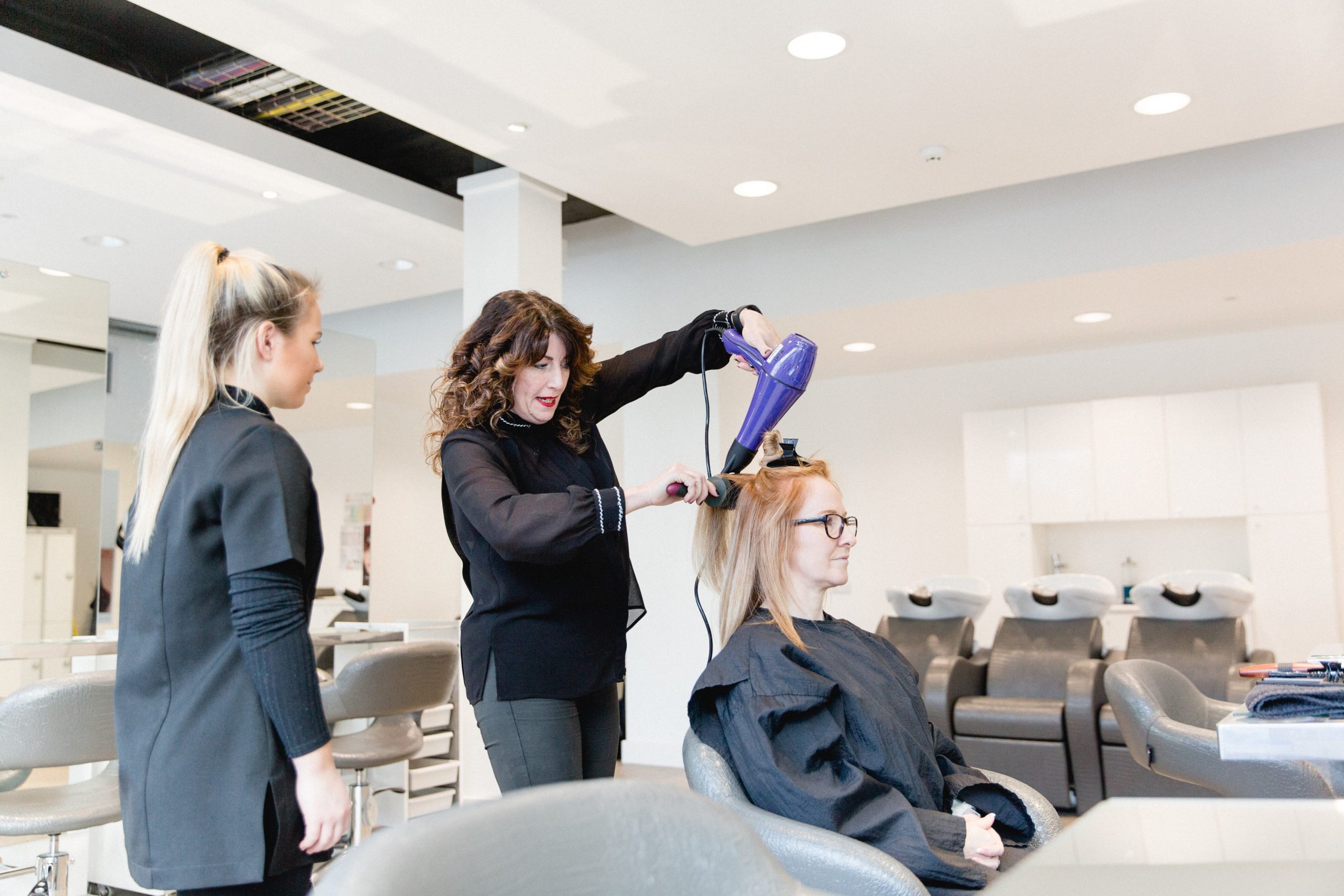 Hairdressing students at Harrogate College.-1c7531c4