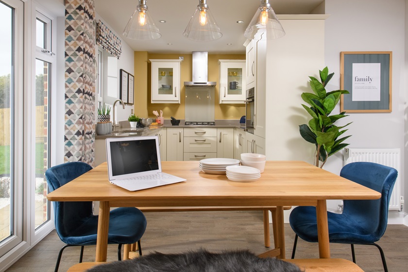 Adaptable living spaces can be transformed into a dedicated home office to use during the week.-e11021d1