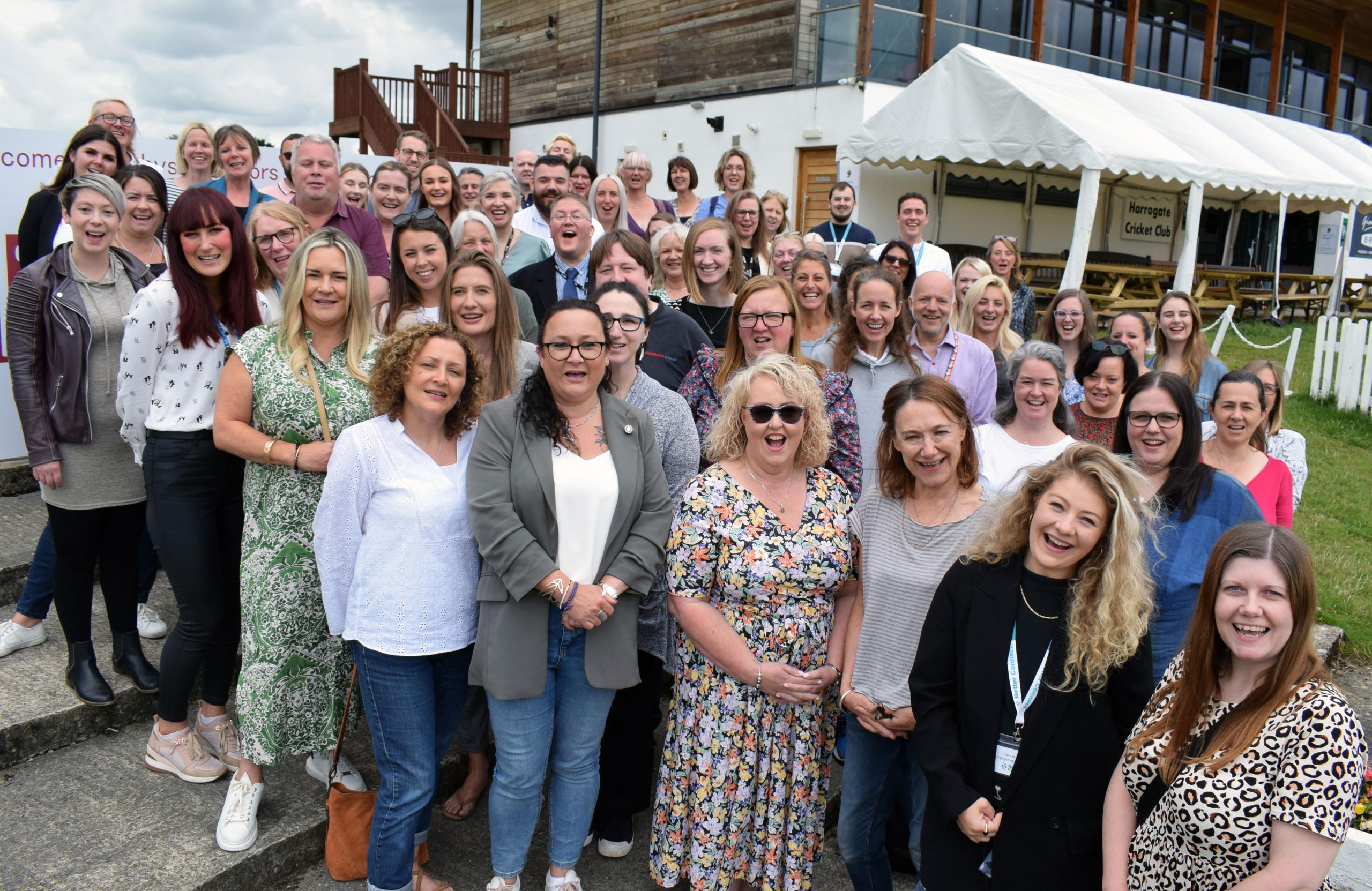 The Better Connect Team and their partners at the RISE launch event on 18th July at Harrogate Cricket Ground