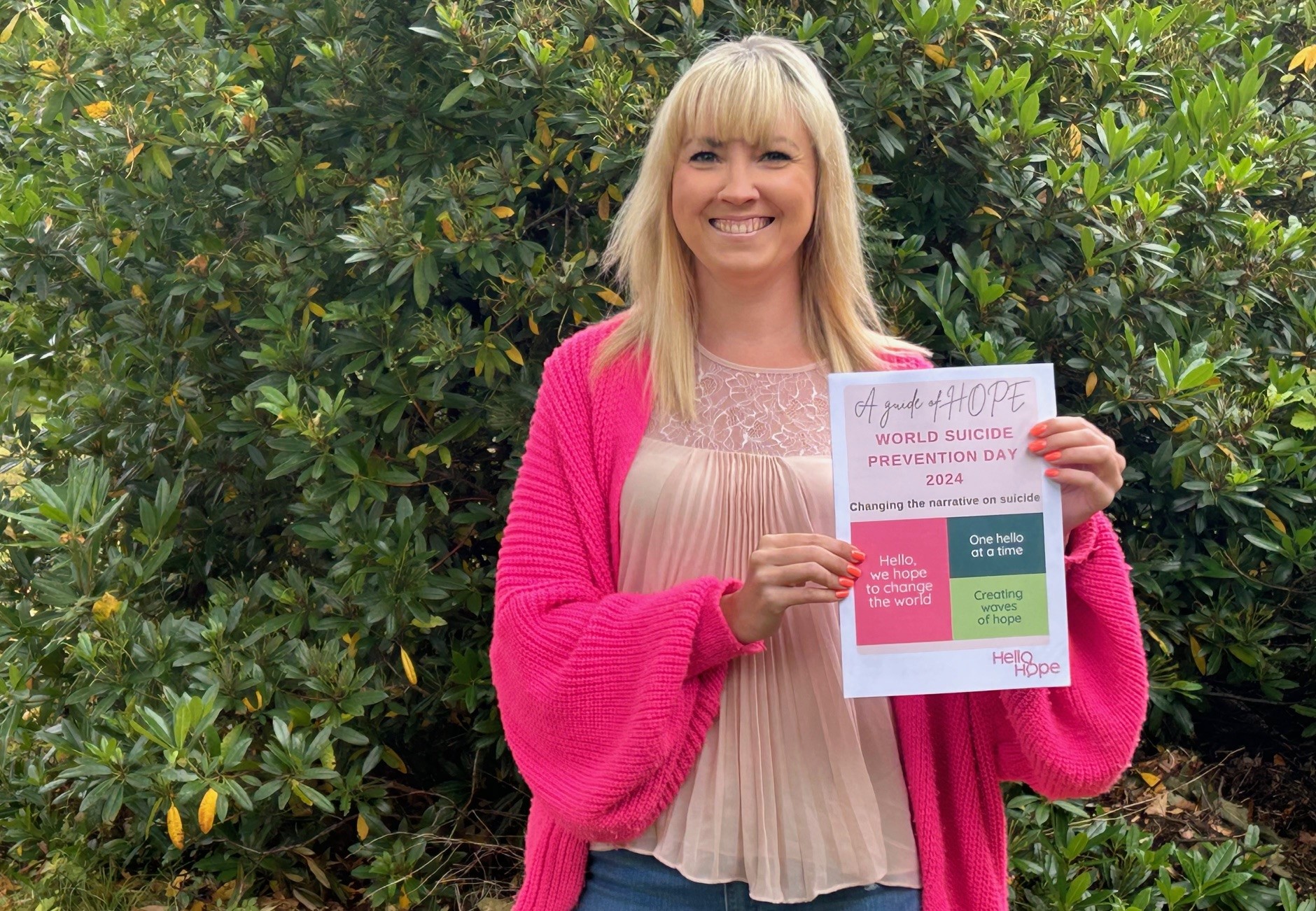 Ellie MacDonald founder of HelloHope with WSPD guide of hope