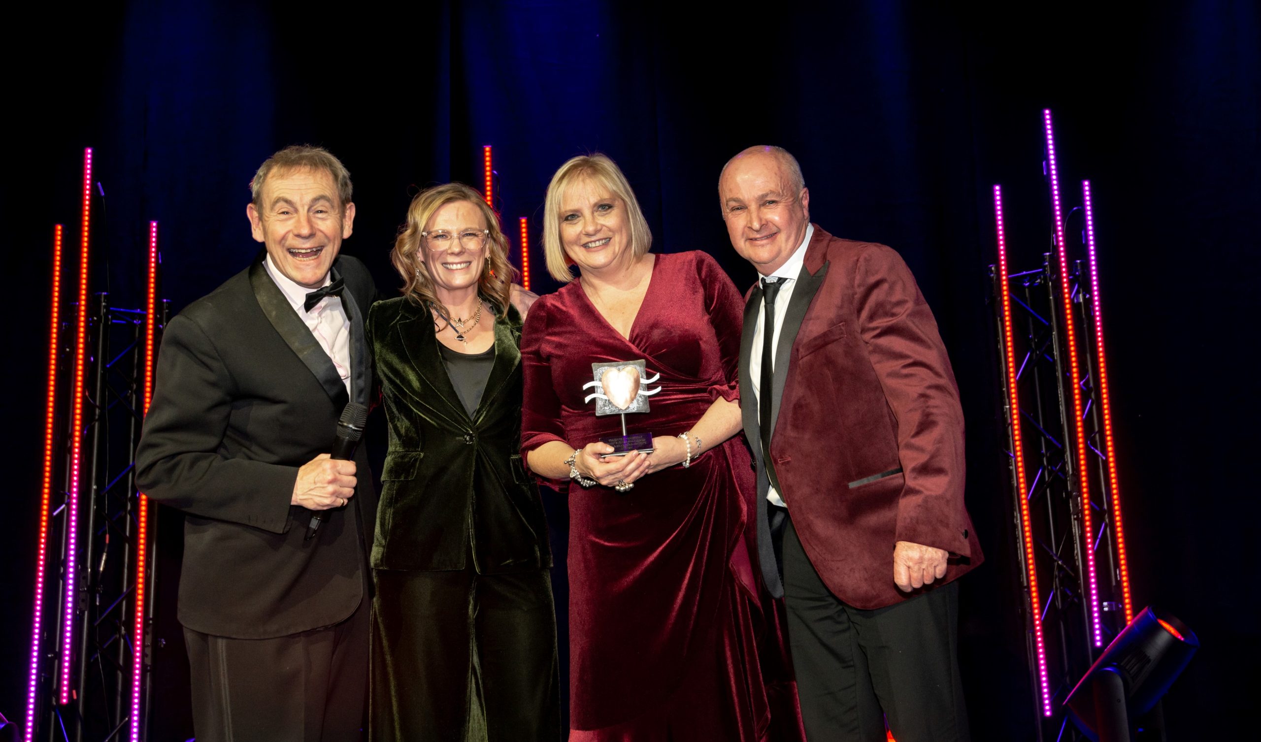 Mandy and Karl Avison receive their Family Business award from Nigel Barden