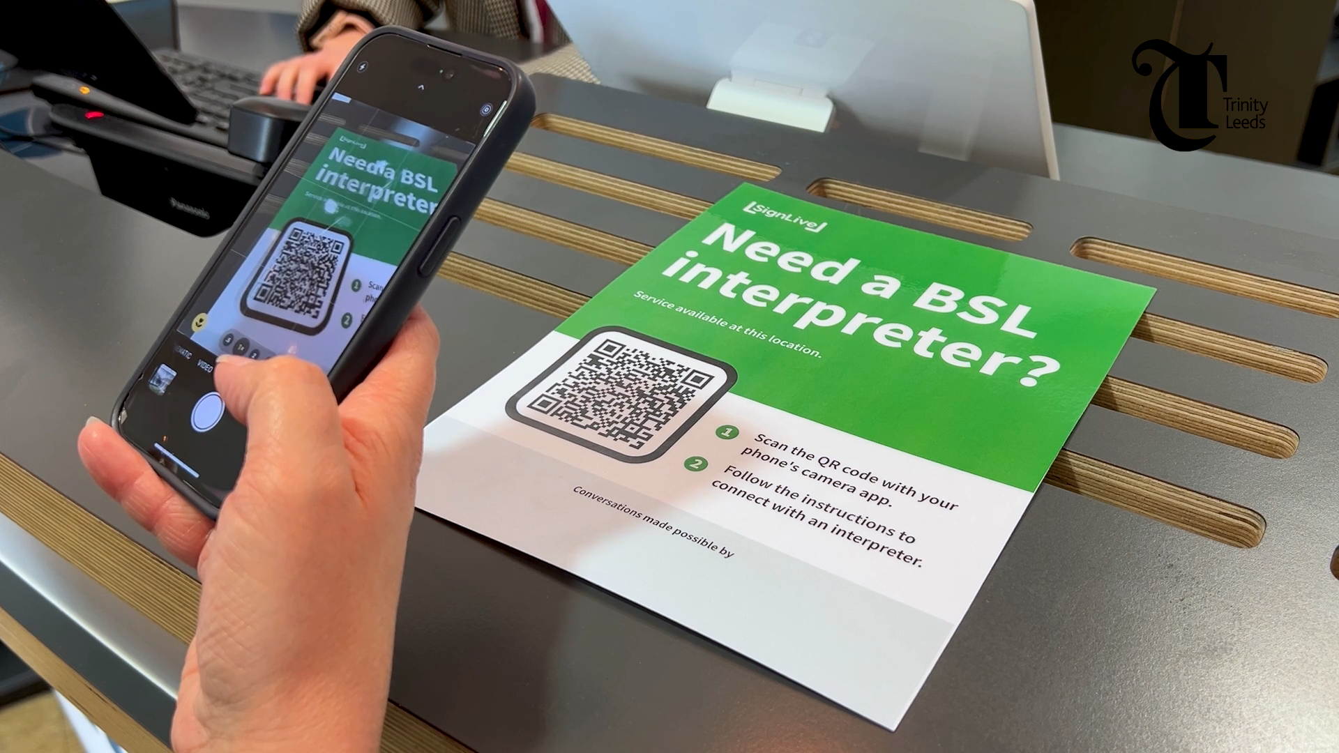 SignLive at Trinity Leeds' Guest Services